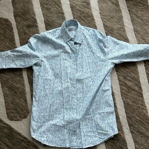 CANALI Woven Cotton Button-Up Shirt